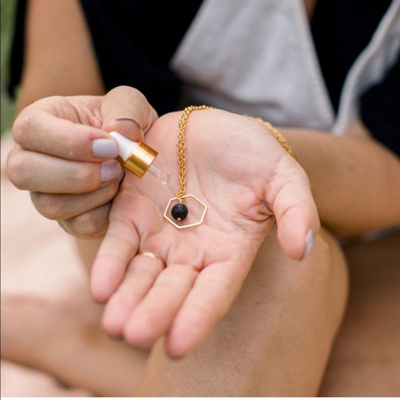 Olani Gold Plated Diffuser Necklace - Picture 3 of 3